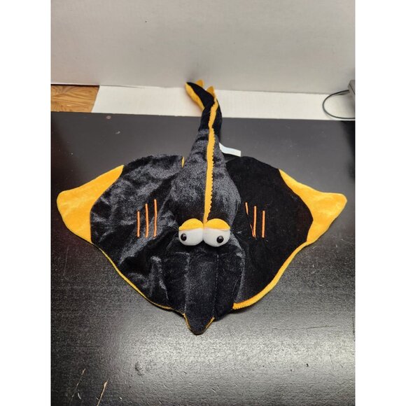 Stuffed Plush Stingray 19" Black & Yellow Soft Toy By B.T. Toy Co. For Ages 3+ - Picture 2 of 6
